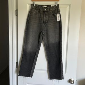 PACSUN BLACK WASHED HIGH RISE STRAIGHT DENIM JEANS PANTS SIZE 27 NWT